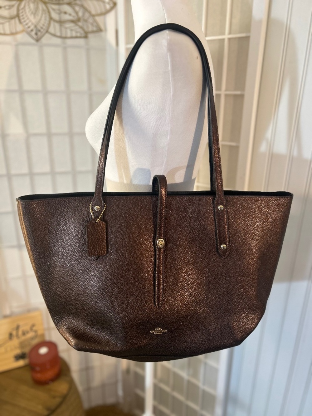 Coach Bronze Tote Bag